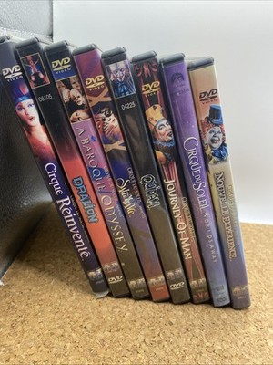 CIRQUE DU SOLEIL COLLECTION 8 DVDs  VG CONDITION