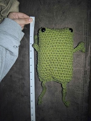 OVERSIZED CROCHET FROG PLUSH (HANDMADE)