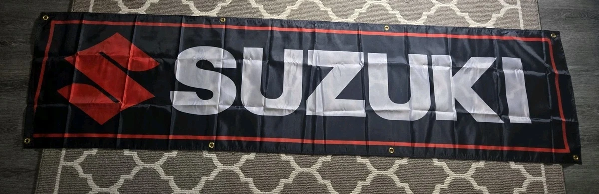 Logo Suzuki bannière drapeau 3x5FT motocross moto salon voiture homme