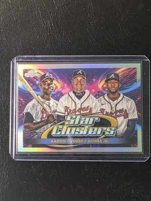 #ad 2025 Topps Cosmic Chrome Acuna Jr. Chipper Jones Hank Aaron Star Clusters #TSC7 $10.00