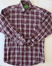 FORSYTH of CANADA Men s M Button-Up Regular Red Long-Sleeve Non-Iron Cotton EUC