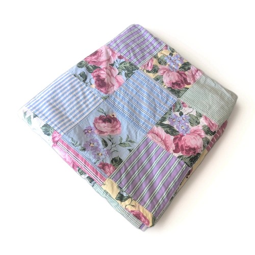 RALPH LAUREN WATERMILL PATCHWORK SHOWER CURTAIN 100% COTTON FULLY LINED Floral