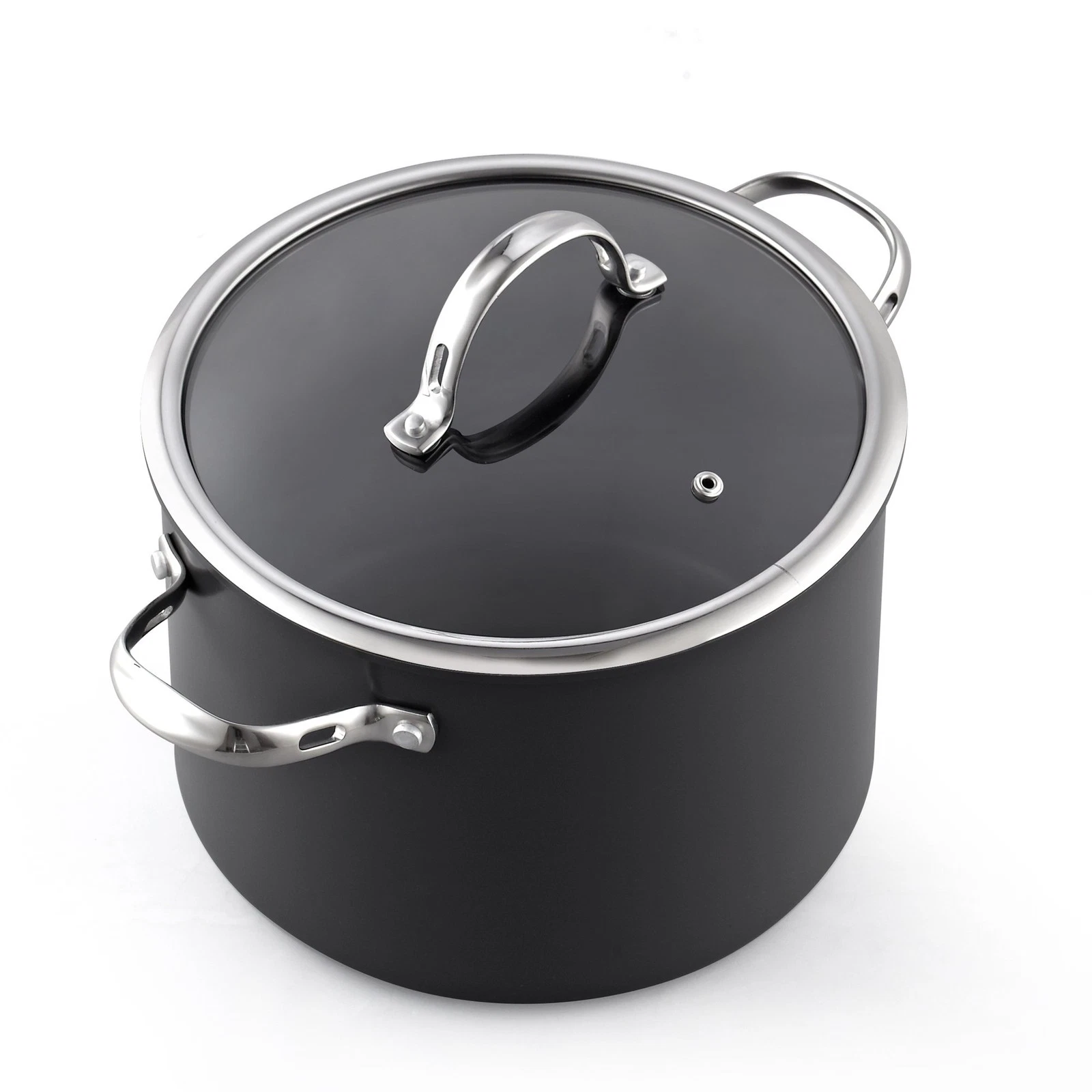 Stockpot Dutch Oven Casserole with Glass Lid, 8-Quart Classic Hard Anodized N...