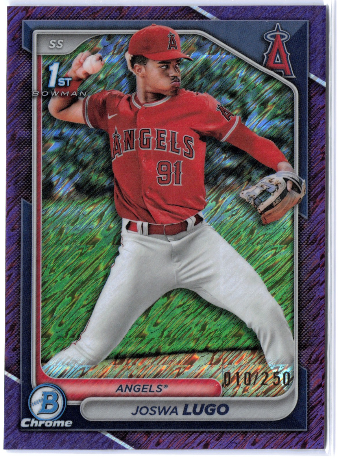 Joswa Lugo (RC) 10/250 1st Rookie Purple Refractors 2024 Bowman Chrome BCP-237