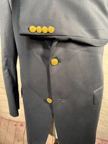 HART SCHAFFNER MARX 1887 Hombres Azul Marino Lana Traje Abrigo Deportivo Blazer Chaqueta 42S - Imagen 4 de 10