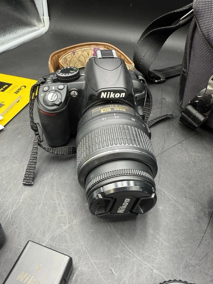 Nikon D3100 DSLR Camera with 18-55mm & 55-200mm VR Lenses W/ Manual & Accessorie - Image 2 of 4