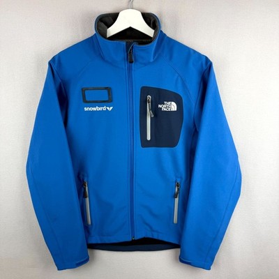 The North Face Snowbird Jacket Mens Small Blue Ski Resort Soft Shell Full Zip