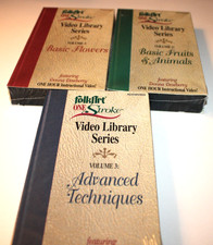 FolkArt One Stroke Video Library Series VHS Donna Dewberry VOL 1-3 SEALED -2000