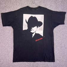 Marlboro Man Shirt Mens XL Black Vintage 90s Pocket Wild West Cowboy Graphic USA