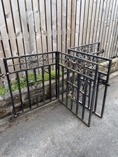 Folding Black Steel Gate. Well built with adjustable brackets.
