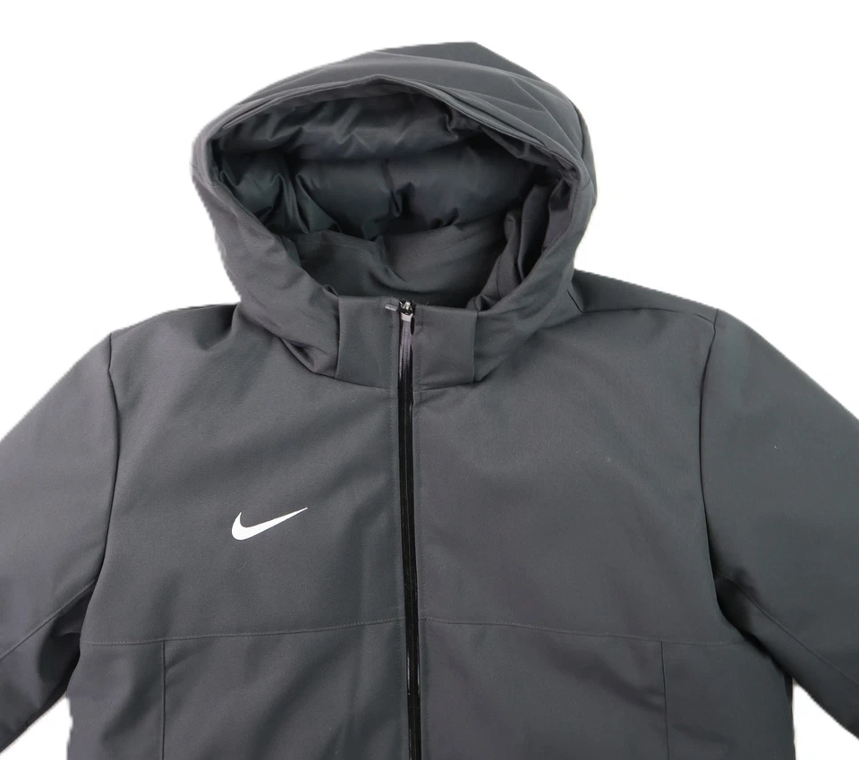 NIKE США мужской большой серый с капюшоном команды выпуск вниз заполнить парка Куртка Пальто - Изображение 4 из 4