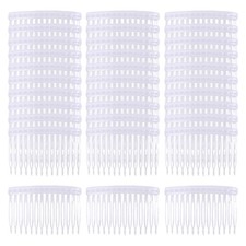 "30 Pack Small Clear White Plastic Hair 30 Pack Clear Side Plastic Hair Combs "