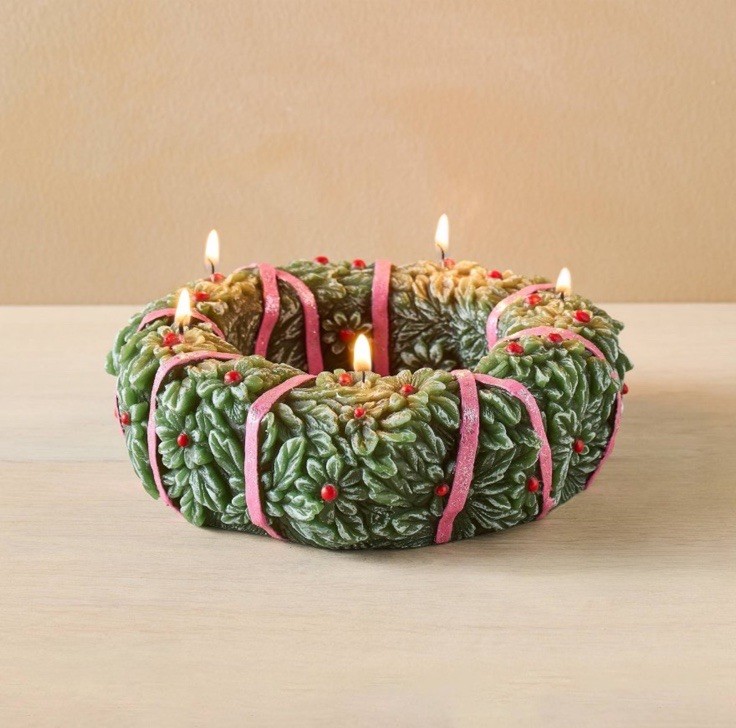 NEW John Derian Target Wreath 5 Wick Unscented Christmas Can