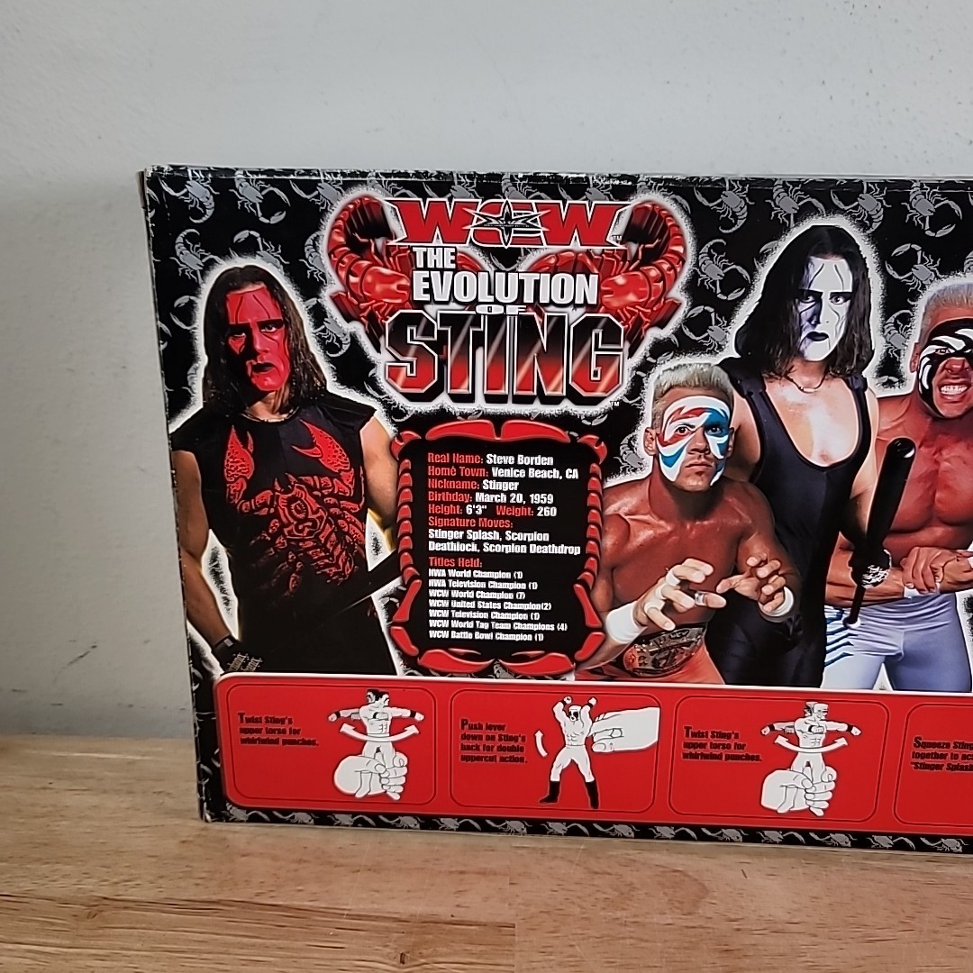 ToyBiz WCW The Evolution of Sting Box Set Wrestling WWE WWF NWO