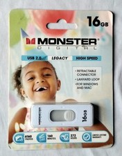 Monster Digital 16GB USB 2.0 High Speed Flash Drive for Windows  Mac New