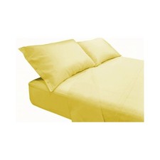 PLEIN DRAP DE LIT, DRAPS DE COULEUR UNIE JAUNE