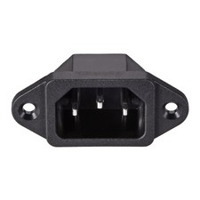 10 x Panel Mount Plug Adapter AC 250V 10A C14 3-Pins IEC Inlet Plug Straight