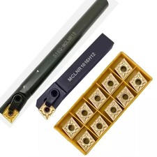 Lathe Tool Holder Set 16mm  11pcs CNMG120408 Gold Carbide Turning Inserts