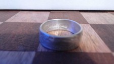 1941 Franklin Half Dollar Coin Ring   Handcrafted, Size 13   90 Silver