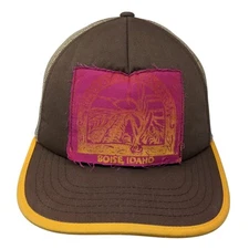 Boise Idaho Snapback Trucker Cap Brown One Size Adjustable Lightweight Mesh Back