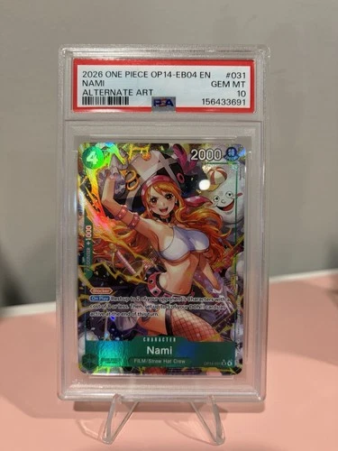 2026 One Piece The Azure Sea's Seven  Nami (Alt Art) OP14-031 PSA 10 GEM MINT