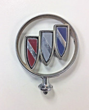 Buick 1980s Chrome Hood Ornament Tri Shield Emblem Oem Vintage