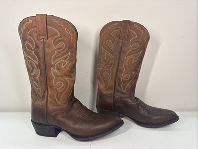 Dan Post Boots Renegade Embroidered Almond Toe Cowboy Men Brown Casual Boots 10D