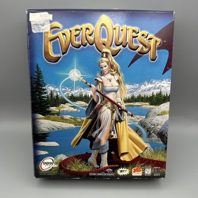 RARE EverQuest PC 1999 Big Box w/ Disc And Manuals 989 Studios Sealed Read