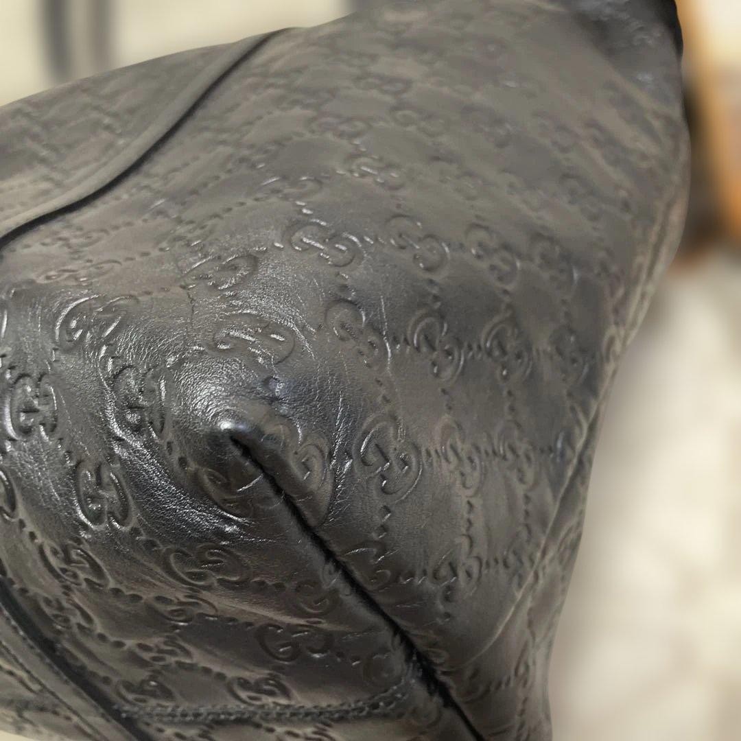 GUCCI Shima Tote Bag Leather Women’s Large Brown Excellent Condition thumbnail 8