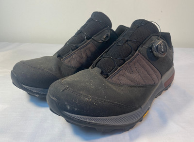 MERRELL Golf Shoes Men's Black Leather Spikeless Gore-Tex Waterproof BOA - US 12
