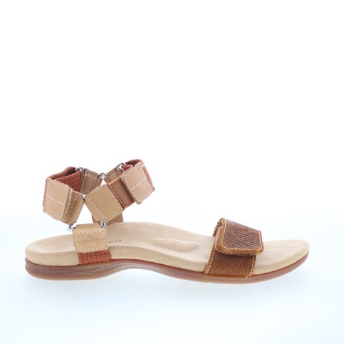 Spenco Tamara SP1071SAD Womens Brown Leather Strap Sandals Shoes