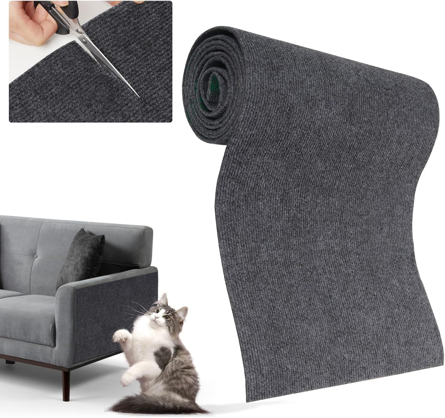 Tiragraffi Adesivo Gatti 200x40 cm - Kit DIY Salva Divano e Mobili