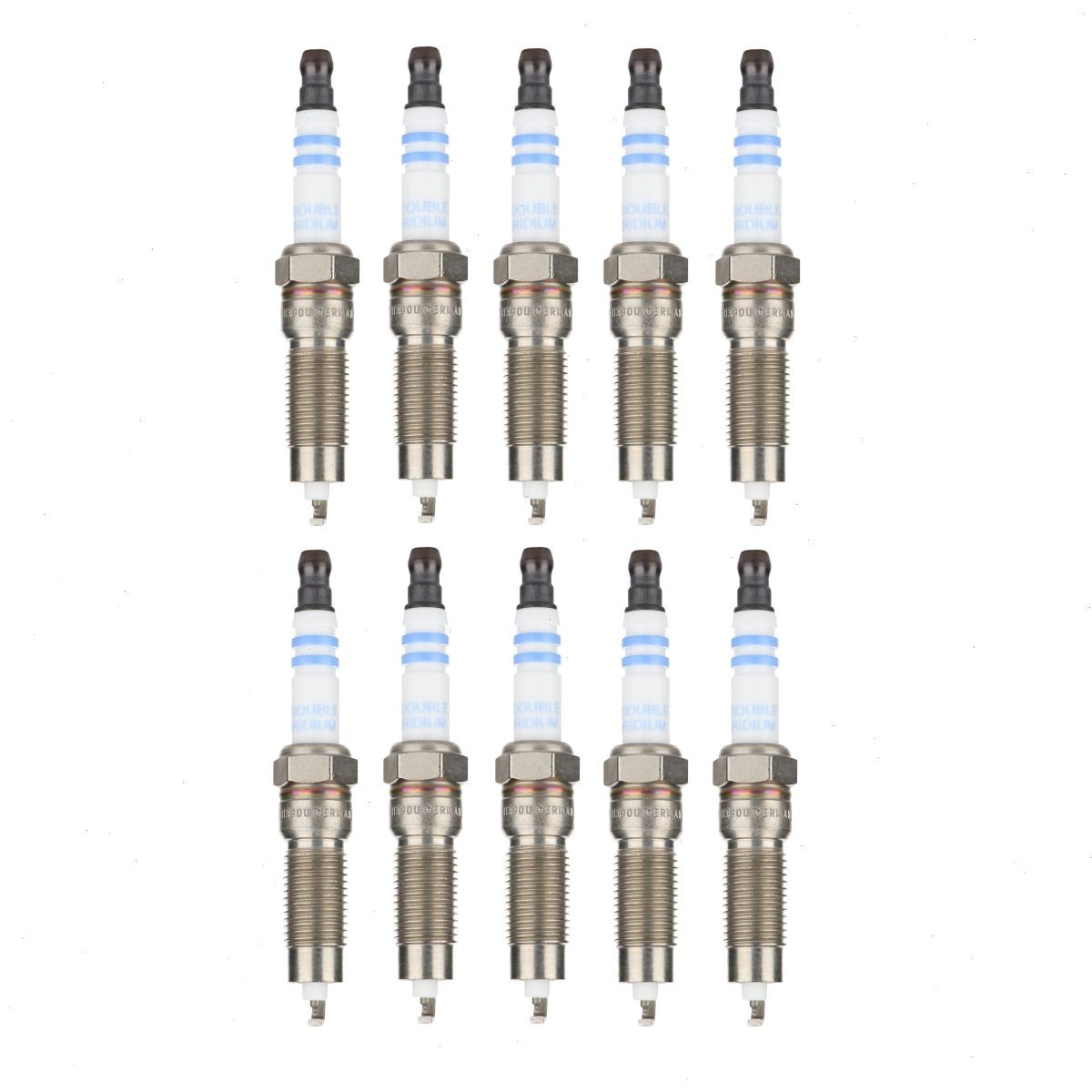 10 pc Bosch Double Iridium Spark Plugs for 2011-2019 Ford F59 6.8L V10 qd