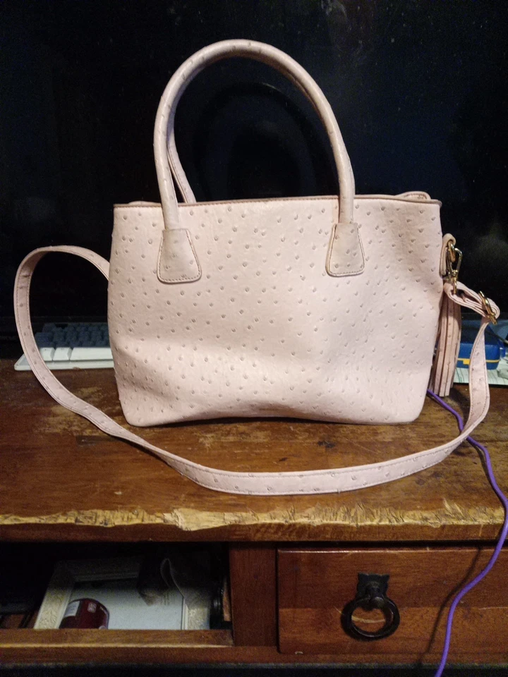 Mini Bolso de Hombro Grossi Rosa Baguette Guijarro Coqueta Femenino Mujer Bolso sin asas Foto 2 de 4