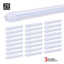 25 Pcs T8 8FT R17D HO Led Tube Light 8' Led Bulbs 45W 8Foot Led Shop Light 6000K