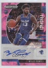 2020-21 Panini Prizm Draft Picks Prospect Pink Ice Myles Powell #PA-MY Auto 05oa