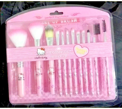 Sanrio Hello Kitty großes süßes Make up Pinsel Set, rosa, für Mädchen/Damen