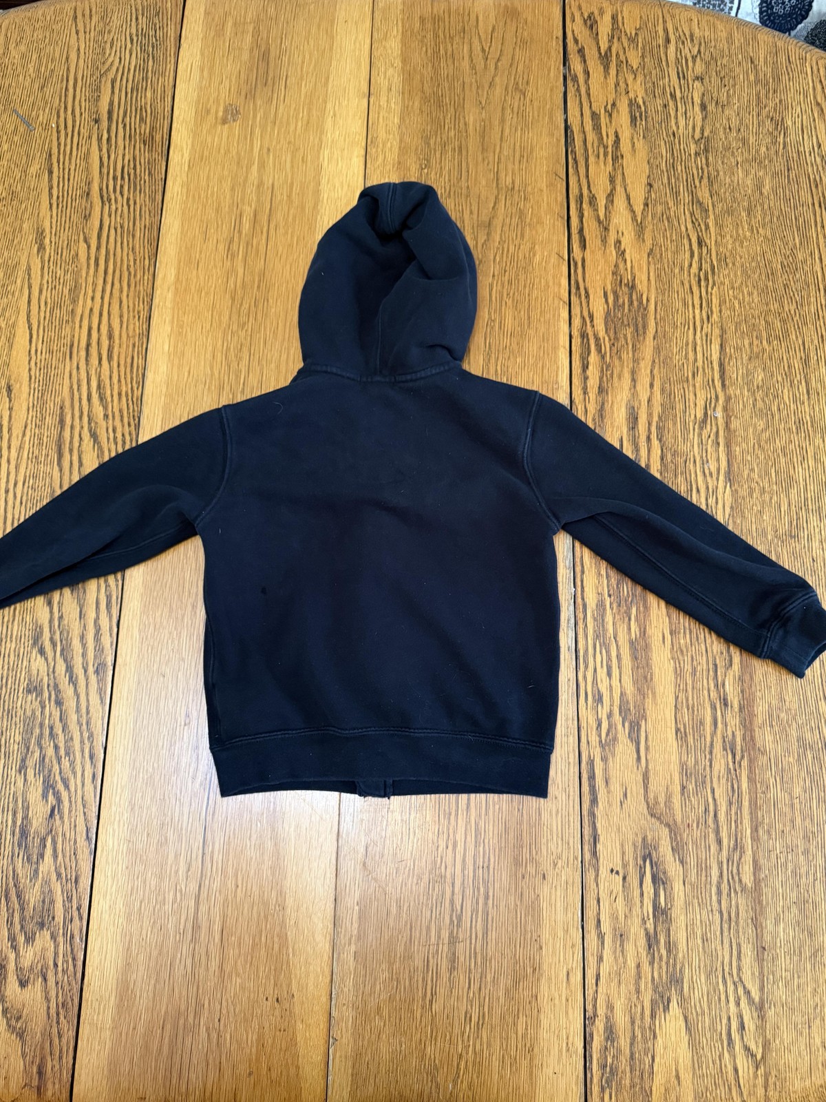 Polo Ralph Lauren felpa con cappuccio ragazzo taglia 6 nera full zip big pony spell out giacca