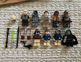 LEGO Star Wars 75099 Rey's Speeder + Luke Han Chewbacca Lando Barriss Minifigs