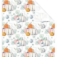 6 Sheets Fall Wrapping Paper -Not Roll- Autumn Pumpkin Gift Wrap Paper Folded...
