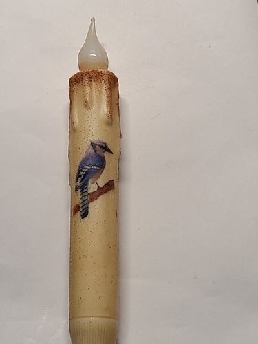 Animal Stencil On Hand Dipped Primitive 7 " Taper Candle with 6 Hour Timer - Picture 3 of 10