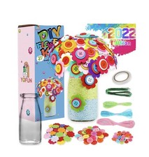YOFUN Flower Craft Kit for Kids - Make Your Own Flower Bouquet with Buttons a...