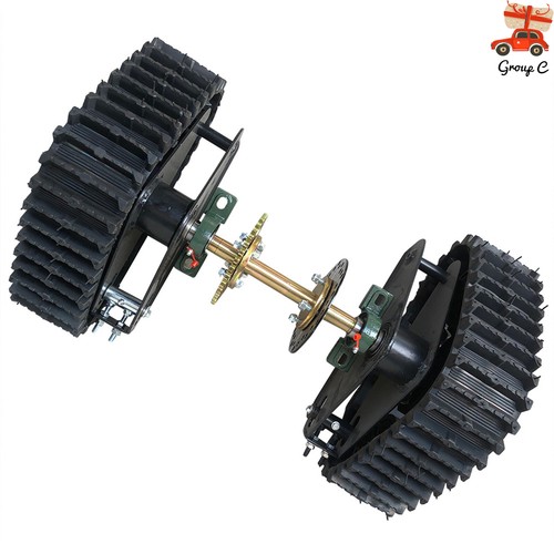 Snow Sand Wheel Track+Rear Axle Kit for Snowmobile ATV UTV Tractor Lawn Mower US