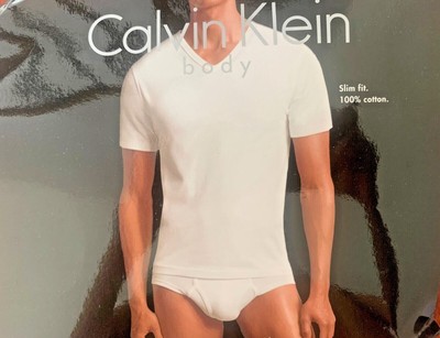 Calvin Klein underwear Men's 3 Pack Slim Fit Classic V-Neck Tee