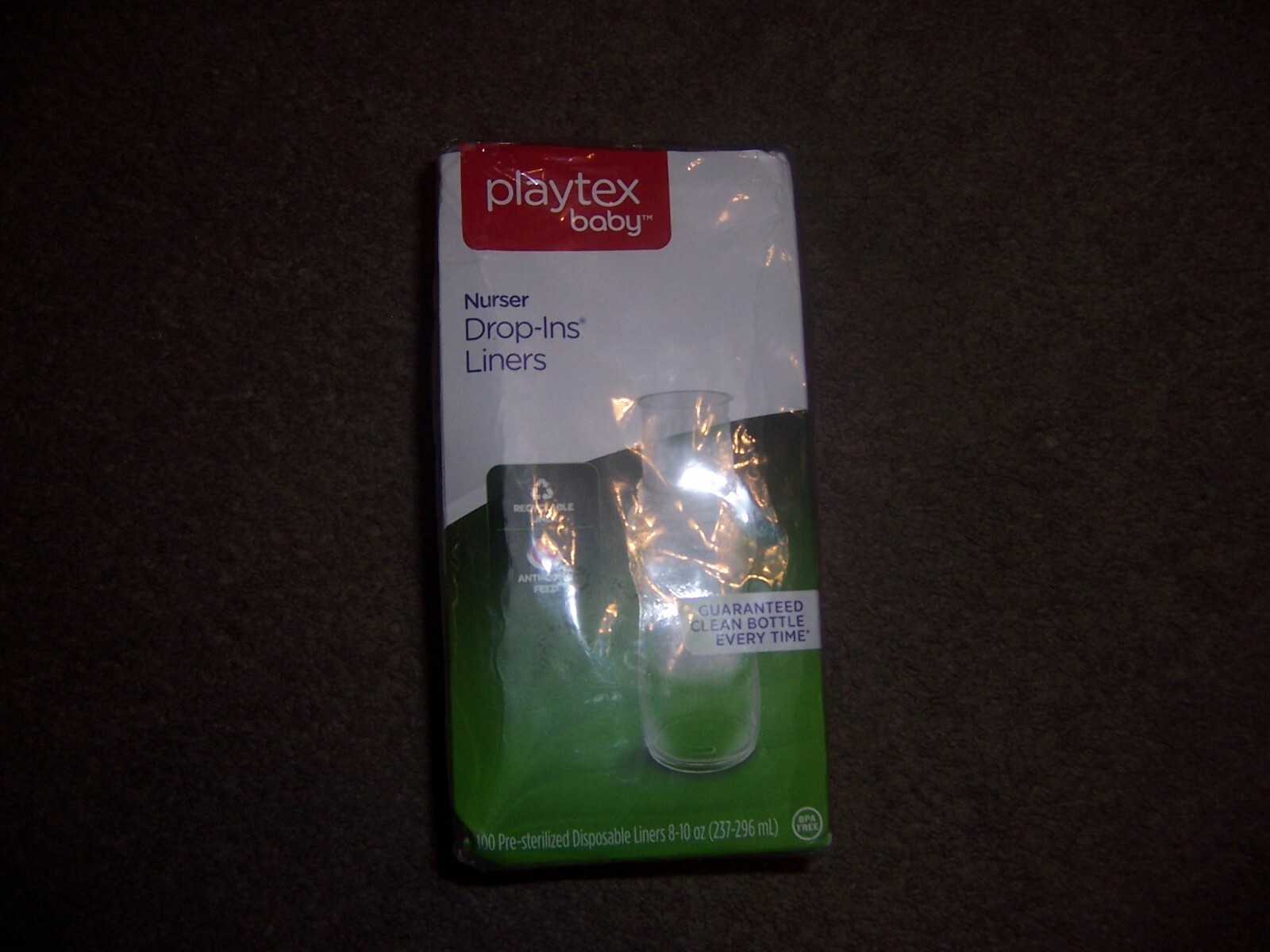 Playtex Baby Drop-Ins Nurser Bottles Liners Clear 100 Count 8-10 Ounces
