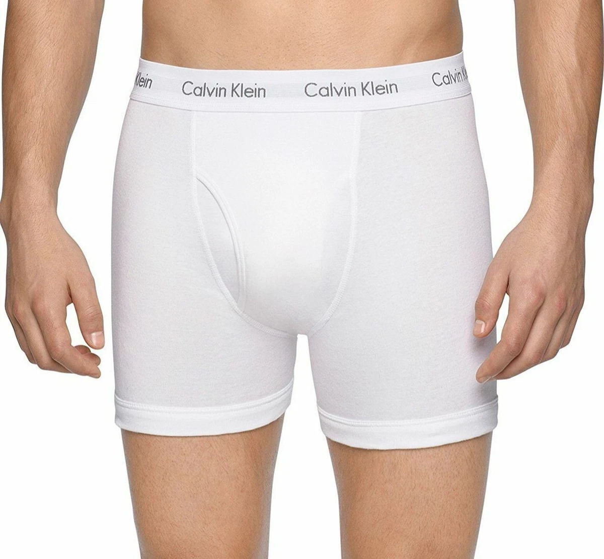 $42 Calvin Klein Underwear Men White CK U3019 Cotton Classic Boxer