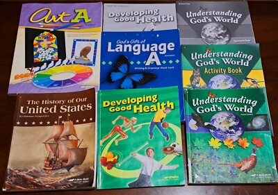 Abeka 4th Grade Student Text Books Language Science History Health Art FB379