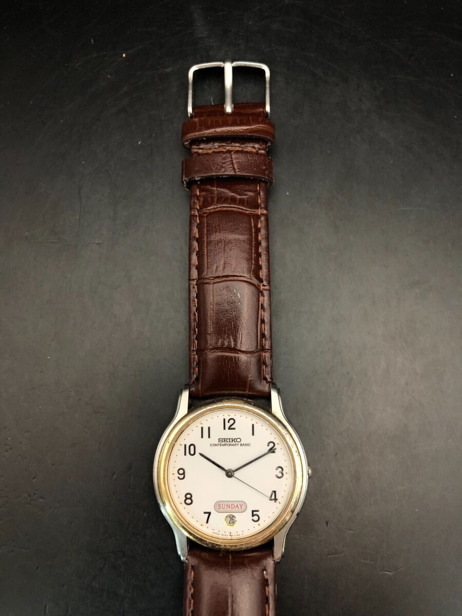 SEIKO WATCH SPIRIT ANTIMAGNETIC QUARTZ 5H23-7090 SILVER GOLD SEIKO WATCH SPIRIT ANTIMAGNETIC QUARTZ 5H23-7090 SILVER GOLD