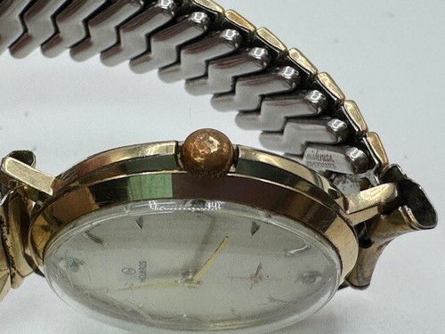 Vintage Men's Helbros Mechanical Gold Tone Diamond Dial USA Watch WORKS - Picture 12 of 17