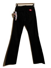 VTG Dickies Girls Stretch Straight Leg Pants Classic Fit Size 1 NWT Black 2005
